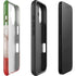 Italian Flag Dark Wood iPhone 16 Impact Case